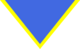 Bleu royal et bandes jaunes avec badge du groupe sur la pointe (couleurs du National)